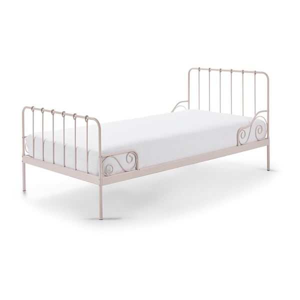 Розово метално детско легло, 90 x 200 cm Alice - Vipack