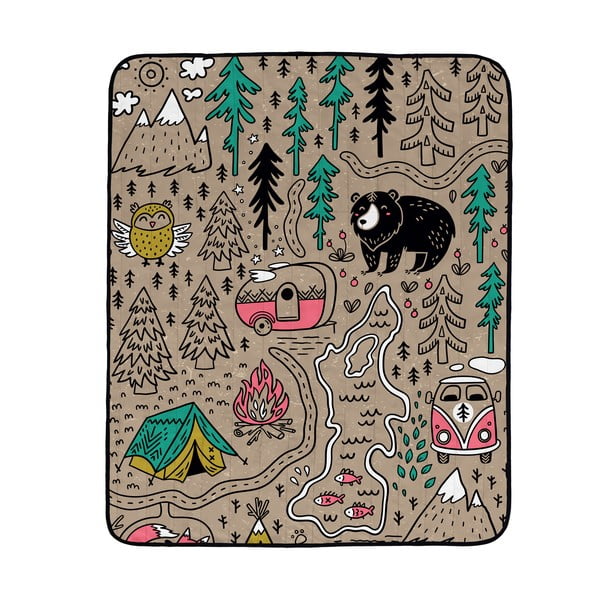 Одеяло от микрофибър за пикник 145x180 cm Camping – Butter Kings