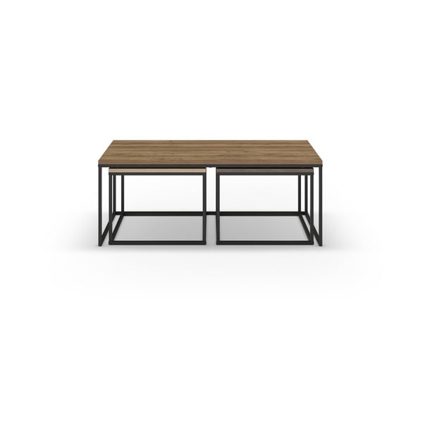 Масички за кафе в комплект от 3 броя в естествен цвят 60x110 cm Camelia - Marckeric-image-2