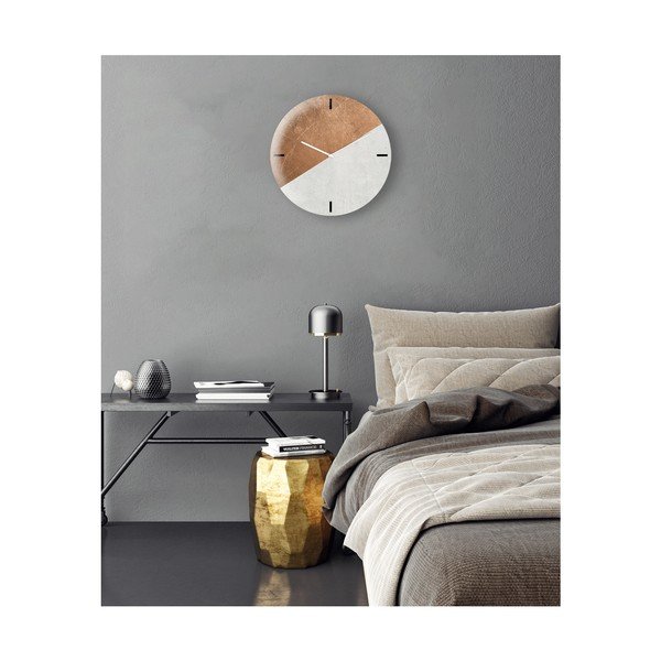 Стъклен стенен часовник Half Coper, ø 30 cm Half Copper - Styler-image-2