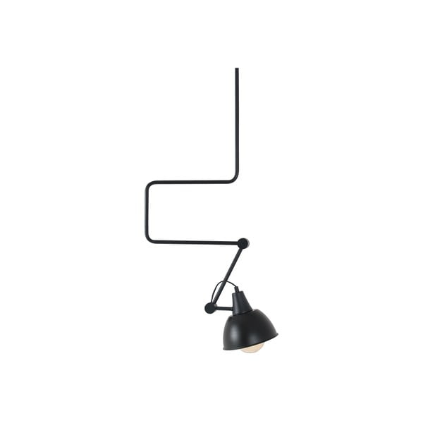 Черна висяща лампа с метален абажур 90x90 cm Coben - CustomForm