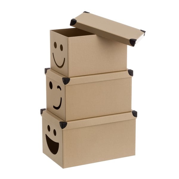 Картонени детски кутии за съхранение в комплект от 10 броя Smile - Casa Selección