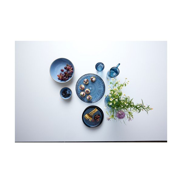 Черна/синя десертна глинена чиния ø 21 cm Gastro Dark Blue/Black – Bitz-image-2