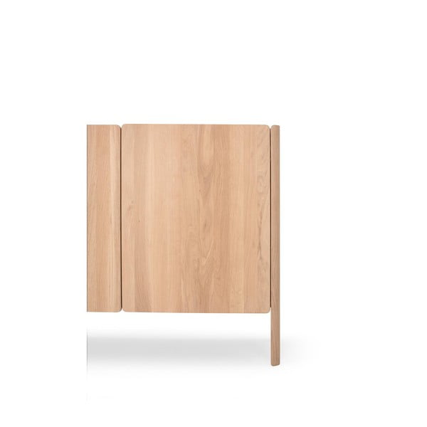 Скрин от масивен дъб в естествен цвят 220x85x42 cm Dvor – Gazzda-image-1