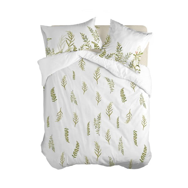 Памучна завивка в бяло и зелено за двойно легло 200x200 cm Monterosso - Happy Friday
