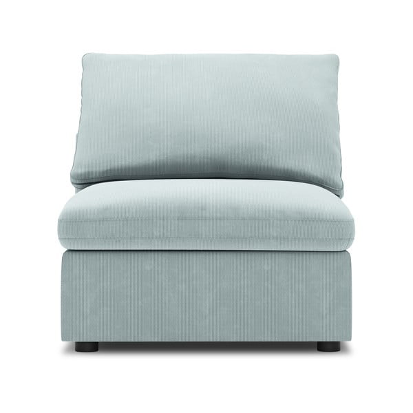 Светлосиня средна част на модулен диван от велур Galaxy - Windsor & Co Sofas