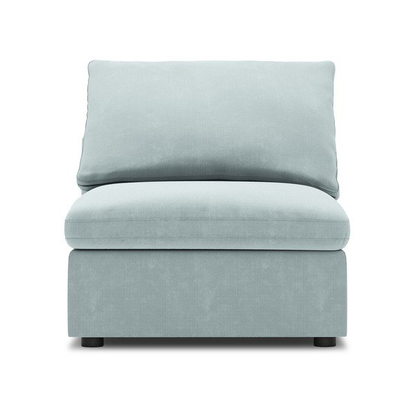 Светлосиня средна част на модулен диван от велур Galaxy - Windsor & Co Sofas
