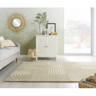 Бежов вълнен килим 200x290 cm Zen Garden - Flair Rugs