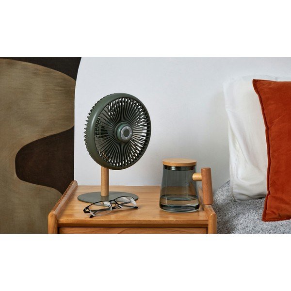 Зелена настолна лампа с вентилатор с дистанционно управление (височина 26 см) Beyond - Gingko-image-3