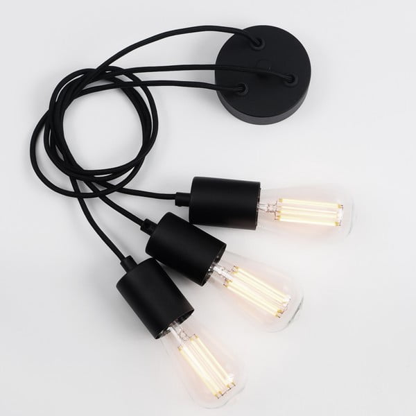 Черна висяща лампа с три рамена Basic Cero - Sotto Luce-image-4