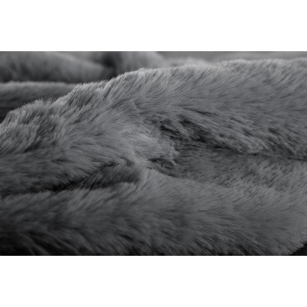 Сиво одеяло от изкуствена кожа 150x200 cm Ruby – Tiseco Home Studio-image-1