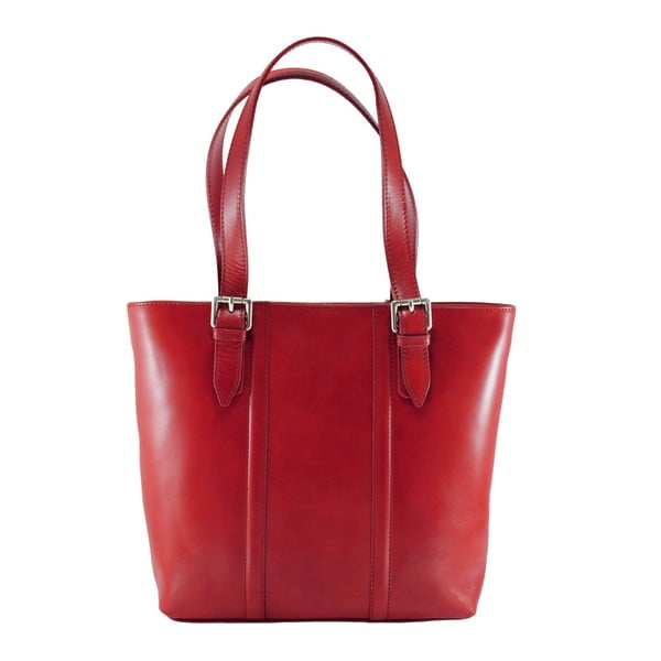 Червена кожена чанта Fiona - Chicca Borse