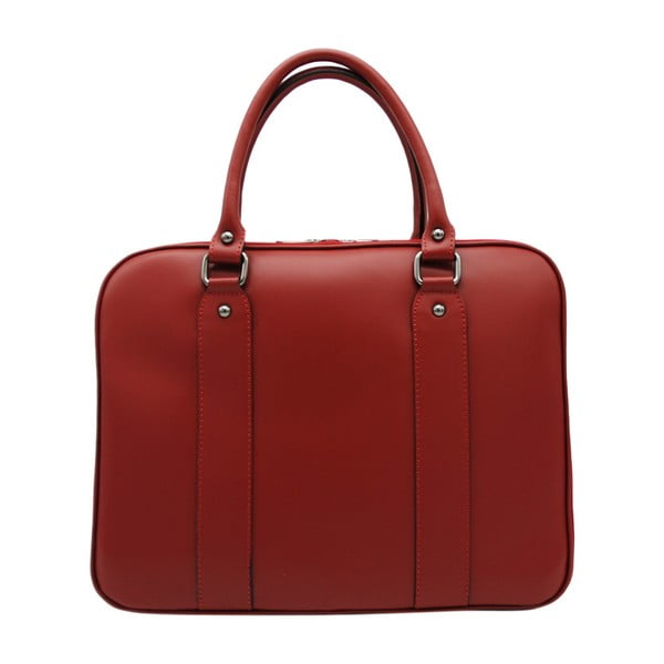 Тъмночервена чанта от естествена кожа / дамска чанта Santo Melo - Andrea Cardone