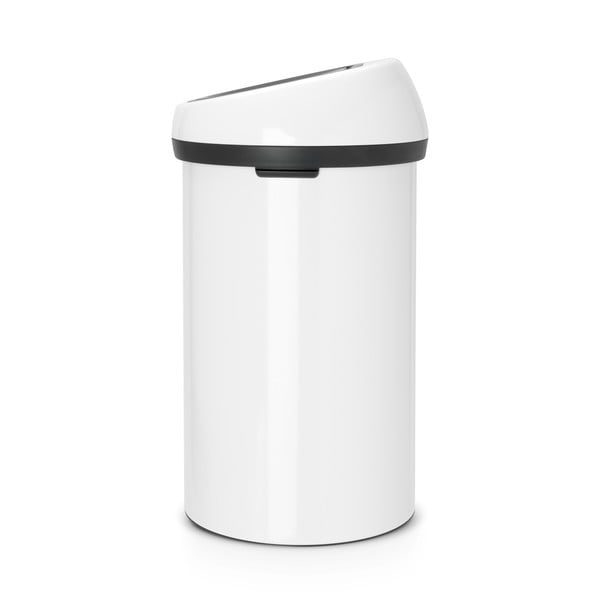 Бяло стоманено кошче за боклук, отваряне с докосване 60 l Touch Bin – Brabantia-image-1