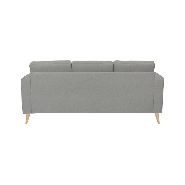 Světle šedá trojmístná pohovka s přírodními nohami Helga Interiors Alex-image-4