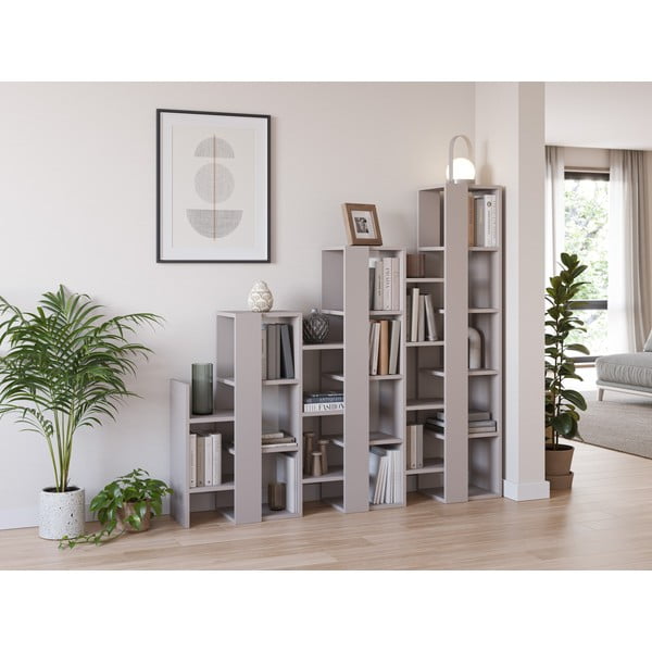 Сиво-бежов стелаж 158x151 cm Anissa – Marckeric-image-1