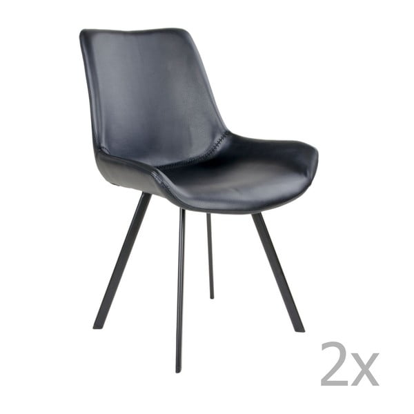 Комплект от 2 черни трапезни стола Drammen - House Nordic