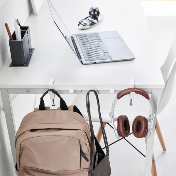 Регулируема стоманена кука в матово бял цвят Tower – YAMAZAKI-image-1