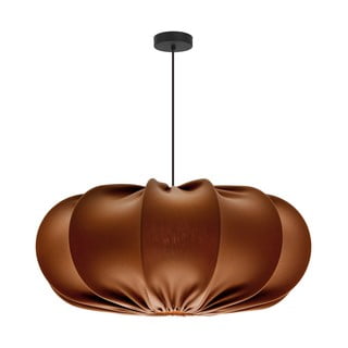 Кафяво висящо осветително тяло с текстилен абажур ø 52 cm Cafee – Candellux Lighting
