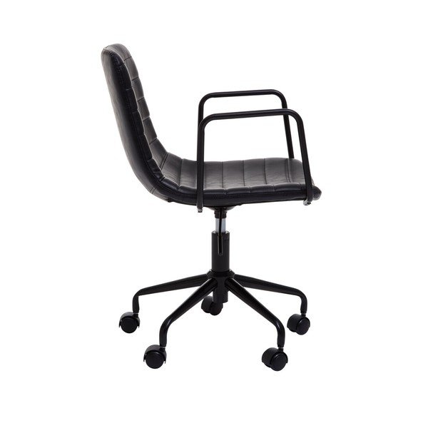 Черен офис стол от имитация на кожа Forbes – Premier Housewares-image-3