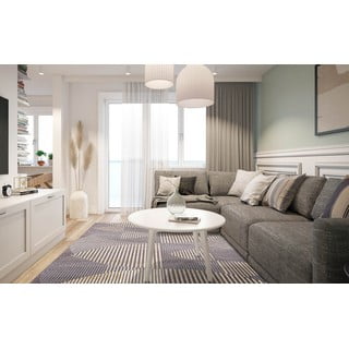 Сив вълнен килим 100x180 cm Shades - Agnella