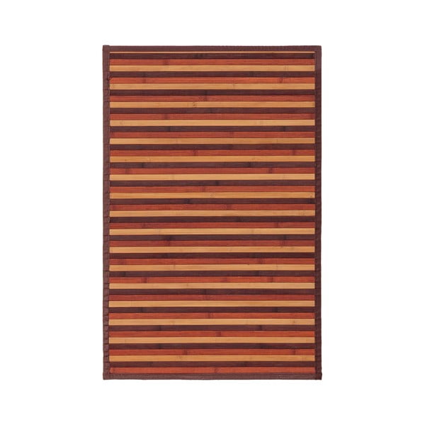 Бамбуков килим в кафяво и цвят горчица 60x90 cm - Casa Selección