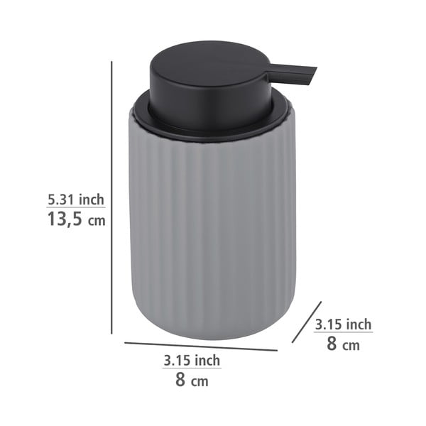 Сив керамичен дозатор за сапун Belluno - Wenko-image-3