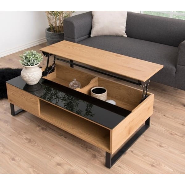 Черна масичка за кафе 110x60 cm Azalea - Actona-image-1