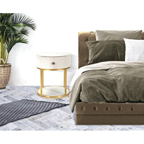 Бежово нощно шкафче Montpellier - Mauro Ferretti-image-1