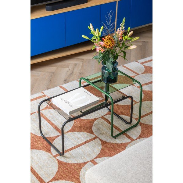 Странична масичка със стъклен плот 40x50 cm Ventana – Leitmotiv-image-1