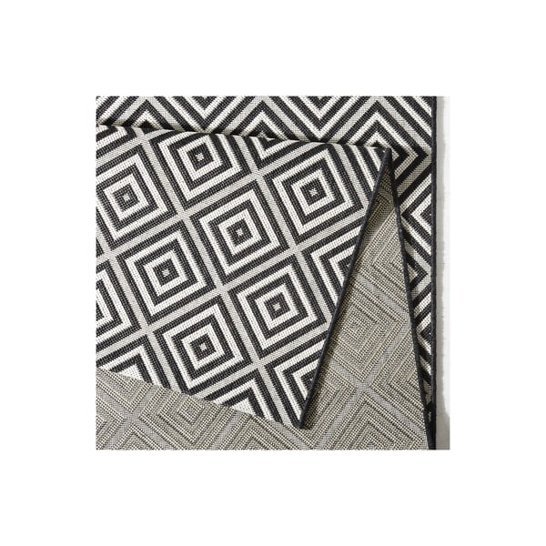 Черно-бял килим за открито , 80 x 200 cm Karo - NORTHRUGS-image-1