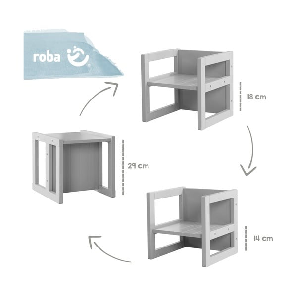 Сив детски стол – Roba-image-2