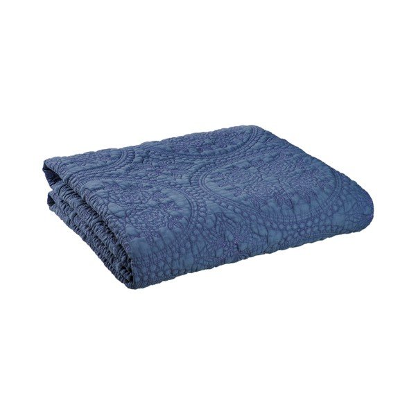 Modrý přehoz Clayre & Eef Rustico, 150 x 150 cm-image-3