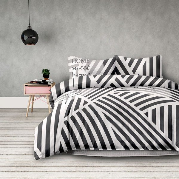 Комплект от памучна завивка и 2 калъфки за възглавници Averi Sweet Home Light, 200 x 200 cm + 63 x 63 cm - AmeliaHome-image-1