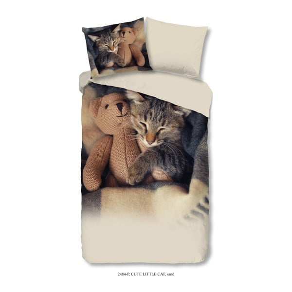 Детско памучно спално бельо за единично легло Little Cat, 140 x 200 cm - Good Morning