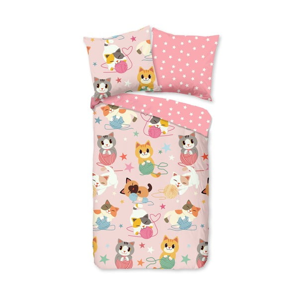 Памучно спално бельо за детско легло 90x130 cm Cats - Bonami Selection