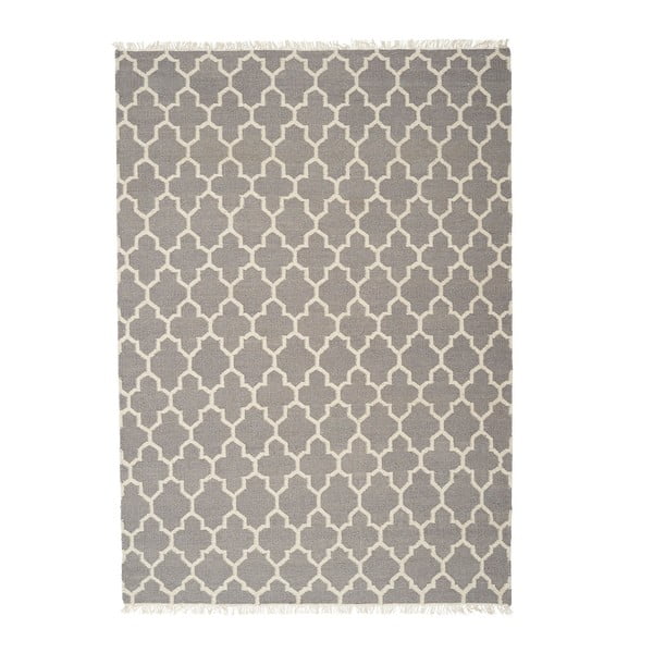 Šedý ručně tkaný vlněný koberec Linie Design Arifa, 200 x 300 cm