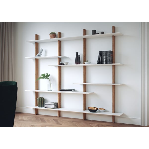 Бели рафтове с конструкция от дъбова дървесина Bridge - Tenzo-image-4