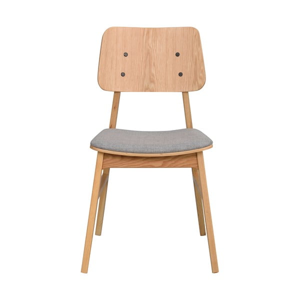 Светлокафяв трапезен стол със светлосива седалка Nagano - Rowico-image-2