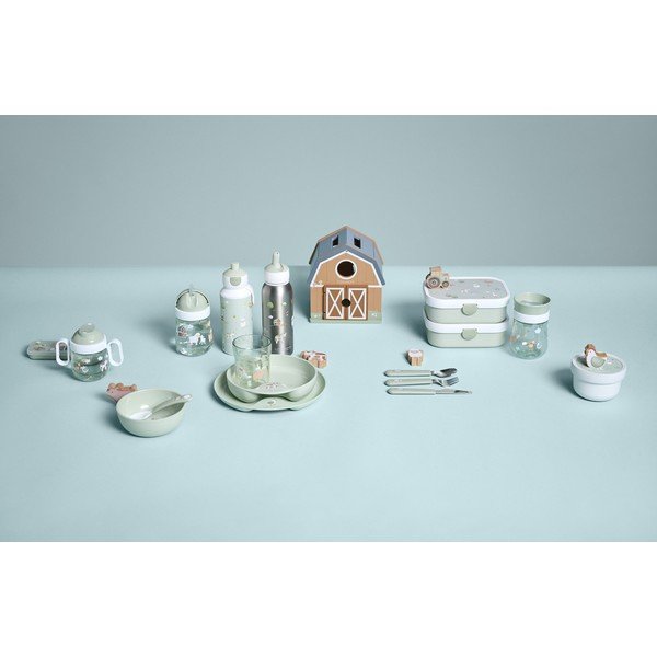 Светлозелена детска бутилка 400 ml Little farm – Mepal-image-1