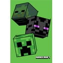 Зелено детско одеяло от флийс 100x150 cm Minecraft "The Mobs" – Jerry Fabrics