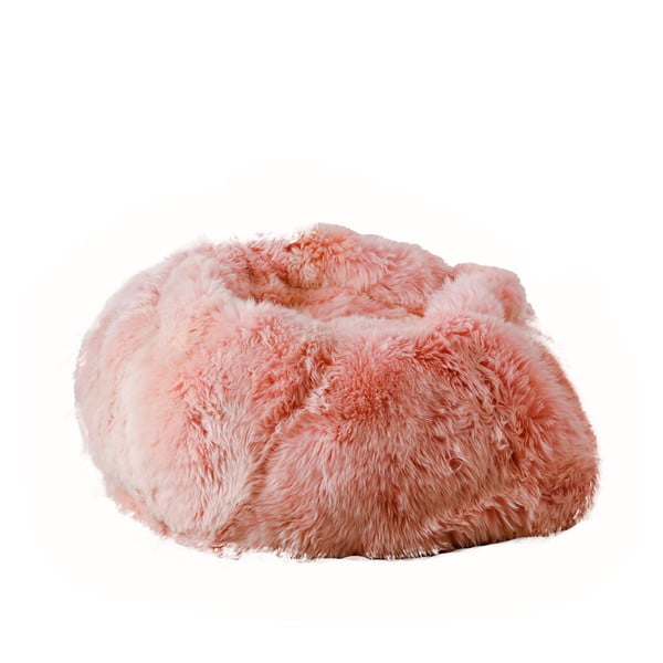 Розова чанта за диван от овча кожа , ⌀ 110 cm - Native Natural