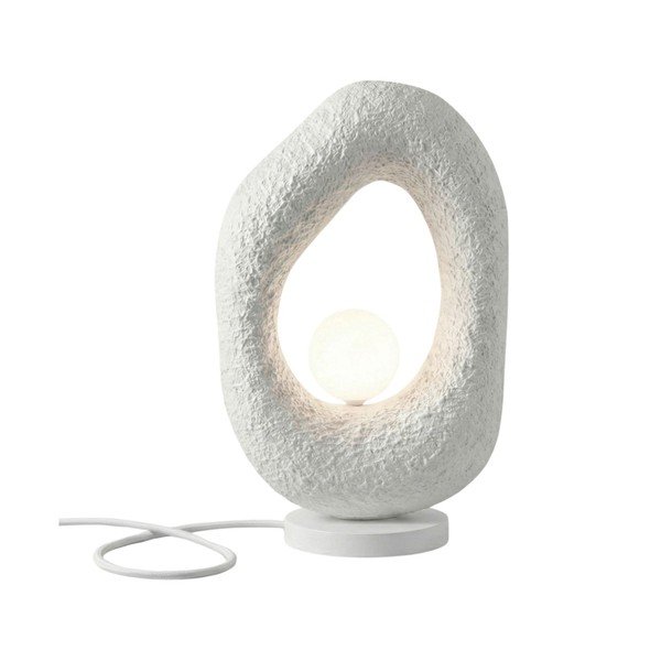 Бяла метална настолна лампа (височина 50 cm) Lore – Opviq lights