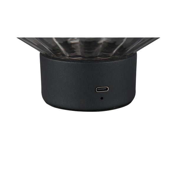 Черно-сива димируема настолна LED лампа със стъклен абажур (височина 19,5 cm) Lord - Reality-image-3