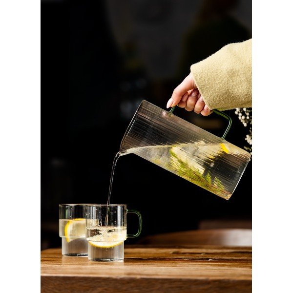 Зелени стъклени чаши в комплект 2 бр. за капучино 350 ml Livio – Vialli Design-image-1