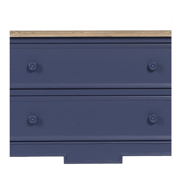 Син нисък скрин от масивна ела 80x60 cm – Ixia-image-4