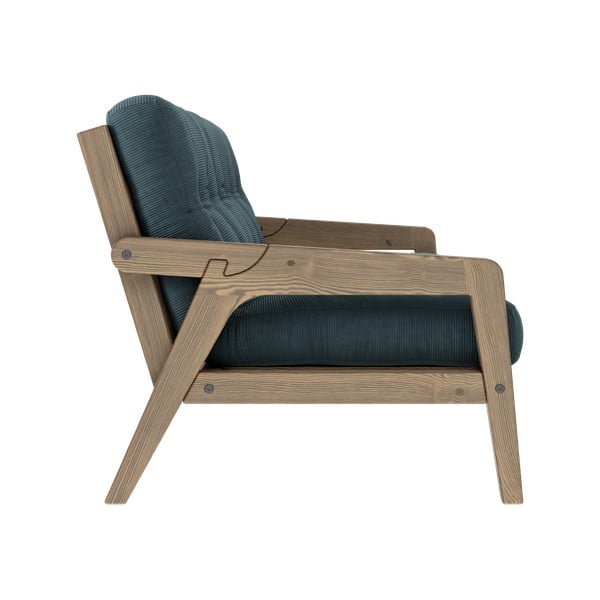 Син велурен диван 204 cm Grab - Karup Design-image-4