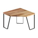 Матово черен и естествен ъглов дървен допълнителен рафт 25x25 cm York – Metaltex