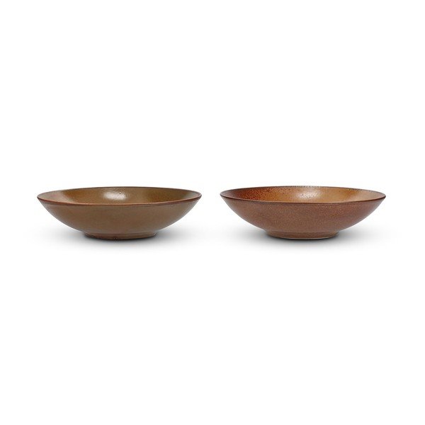 Кафява супена порцеланова чиния ø 26 cm Ovio – BonBistro-image-2