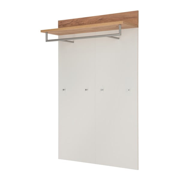 Панел за закачалки в дъбов декор в бяло и натурално Topix - Germania-image-2